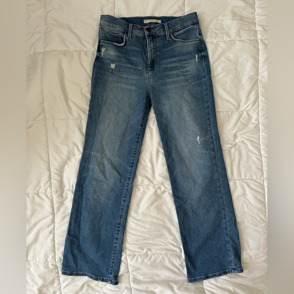 Whetherly Distressed Denim Straight Jeans